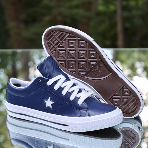 Converse One Star Perforated leather Blue - Picture 5 of 13